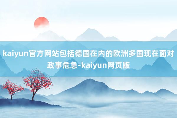 kaiyun官方网站包括德国在内的欧洲多国现在面对政事危急-kaiyun网页版