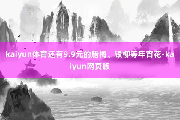 kaiyun体育还有9.9元的腊梅、银柳等年宵花-kaiyun网页版