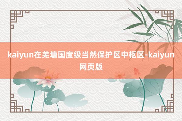 kaiyun在羌塘国度级当然保护区中枢区-kaiyun网页版